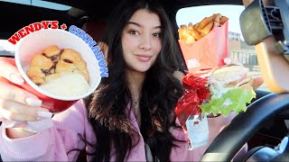 Wendys NEW Cinnabon Pull Apart  Breakfast Mukbang  2nd Trimester Recap [upl. by Allrud119]