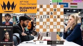 Intense Battle Ends in a Draw Gukesh D vs Richard Rapport  45th FIDE Chess Olympiad [upl. by Ailel]