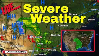 🔴Live Severe Weather Coverage amp 2 Tornado Risk 11924 [upl. by Hannaoj85]