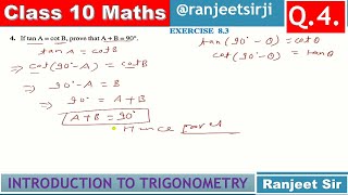 Class  10 Maths Ex  83 ka q4 Trigonometry NCERT CBSE BSEB [upl. by Martinic811]