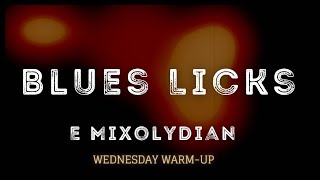 E Mixolydian Blues Guitar Licks  Wednesday Warmup 🔥 [upl. by Marleah256]