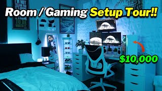 17 Year Olds 10000 Gaming Setup  Room Tour [upl. by Asirralc]