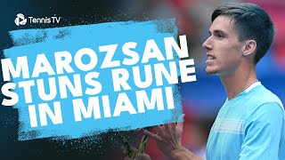 Fabian Marozsan STUNS Holger Rune 😱  Miami 2024 Highlights [upl. by Terencio990]