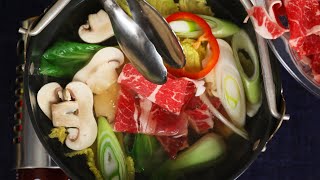 Koreanstyle shabushabu hot pot 샤브샤브 [upl. by Lavotsirc]