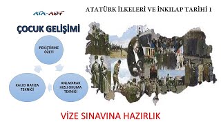 Atatürk İlkeleri ve İnkılap Tarihi 1 Vize Sınavına Hazırlık [upl. by Aneekan312]