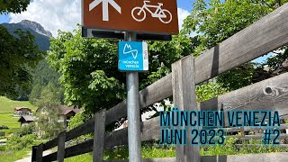 München Venedig Radweg Juni 2023  Tag 2 von Bad Tölz nach Maurach [upl. by Schonfeld859]