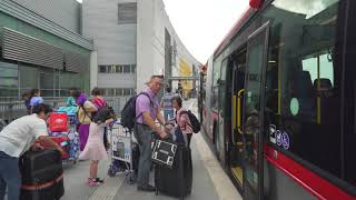 Sweden Stockholm bus 583 ride from Märsta Station to Arlanda Airport Terminal 2 [upl. by Mcloughlin]