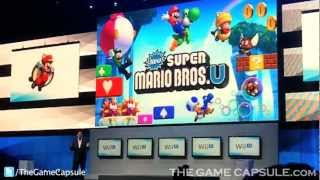 Reggie Showcases Wii U and New Super Mario Bros U  Nintendo Press Conference 2012 [upl. by Essilrahc188]