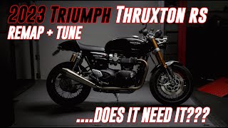 2023 TRIUMPH THRUXTON RS ON THE DYNO [upl. by Arliene912]