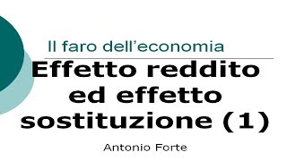 Lezione effetto reddito ed effetto sostituzione parte 1 Bene Normale [upl. by Anna-Diane254]