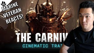 Warhammer 40000 Darktide The Carnival Cinematic Trailer Reaction  Marine Veteran Reacts [upl. by Annuahsal]