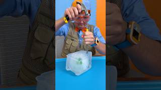 Dinosaur Toy ICE BLOCK RESCUE blippi shorts [upl. by Nosrej]