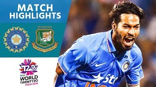 3 Wickets In Crazy Final Over  India vs Bangladesh  ICC Mens WT20 2016  Highlights [upl. by Weatherley]