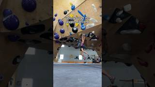 Is anyone else a big fan of overhung climbing 🙋🏽‍♀️ boulderinggym [upl. by Enaujed]