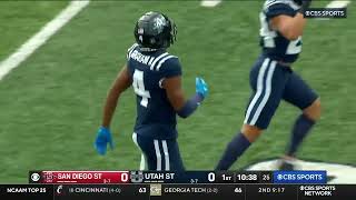 Utah State Fourth Down Stop against San Diego State [upl. by Anahsek]