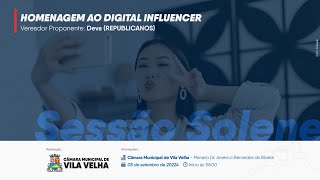 Sessão Solene Homenagem ao Digital Influencer [upl. by Airebma]