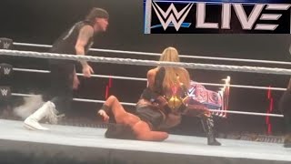 WWE Female Superstar Natalya SharpShooter To Dominik Mysterio UK Tour Rhea Ripley vs Natalya [upl. by Greenburg]