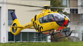 ADAC Luftrettung  Start Christoph 18  Airbus H135  DHXCC  Main Klinikum Ochsenfurt [upl. by Leonteen]