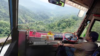 A Day in Life of Skilled Bus Driver Riding Through Dangerous Mountain Roads [upl. by Kennard433]