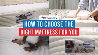 How To Choose The Right Mattress For You  Mandaue Foam  MF Home TV [upl. by Sugirdor]