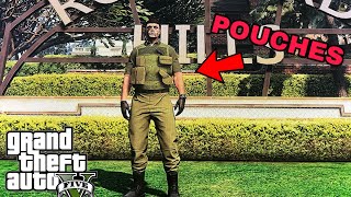 Super easy solo how to get pouches on your outfit GTA 5 ONLINE [upl. by Deibel]