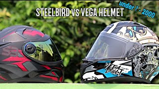 STEELBIRD SHB 17 vs VEGA BOLT HELMET COMPARISON 🔥  IS THIS BEST BUDGET HELMET UNDER ₹2000 [upl. by Adnertal363]