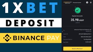 How to deposit money 1xbet from binance pay  1xbet me deposit kaise karen  Binance pay 1xbet [upl. by Roch]