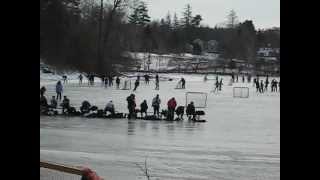 Ice Skating at Occom Pond  2012 Winter Carnival at Dartmouth College [upl. by Drehcir]