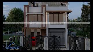 Dhapakhel Residence  Residential Building Design In Nepal  Complete plans  Exterior View [upl. by Edras]