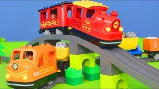 LEGO DUPLO pociąg  film dla dzieci Budynek dworca i pociąg dla dzieci  DUPLO Train [upl. by Etteval]