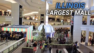 CHICAGO Christmas 2023 ✨Illinois Largest Mall  WOODFIELD MALL  🎄Christmas Season Walking Tour 4K [upl. by Patti]