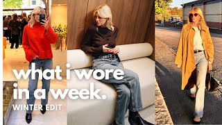 WHAT I WORE IN A WEEK WINTER  EVERYDAY OUTFIT IDEAS AND A FEW TRY ONS IN STORE [upl. by Gnuhc]