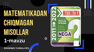 Matematikadan chiqmagan misollar 1mavzu [upl. by Ignacia]