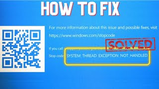 How to Fix SYSTEM THREAD EXCEPTION NOT HANDLED BSOD  HOBI IT [upl. by Nyroc]