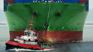 Life Inside Powerful Tugboats Moving Gigantic Ships in Middle of the Sea [upl. by Richards]