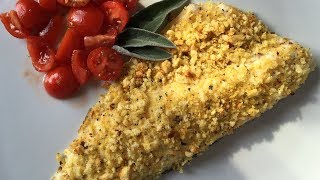 Ricette per bambini filetto di branzino con impanatura croccante [upl. by Loseff]