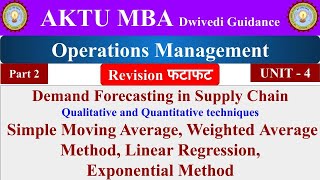 13 operations management operations management lecture demand forecasting in supply chain mba [upl. by Macgregor781]