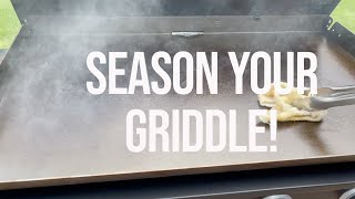 How To Season Your Blackstone Griddle [upl. by Nnayecats]