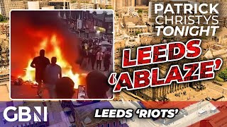 WATCH Leeds set ABLAZE as RIOTS take over streets and struggling cops call in REINFORCEMENTS [upl. by Sapowith]