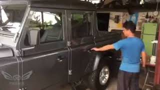 Defender door gap adjustment done [upl. by Ahsirkal]