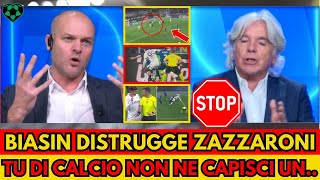 CLAMOROSA LITE Biasin Zazzaroni a Pressing post Inter Napoli Volano parole shock tra i due [upl. by Gnas]