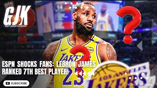 ESPN Shocks Fans LeBron James Ranked 7th Best Player [upl. by Glass302]