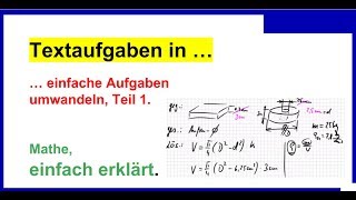 Textaufgaben in einfache Aufgaben umwandeln Teil 1 [upl. by Yhtomot]