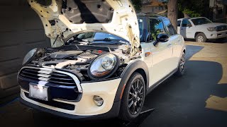 Mini Cooper Hardtop 4 Door F55 15l Turbo Oil Change B38 3 Cyl engine [upl. by Ahsit]