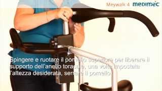 Meywalk 4  Regolazione del deambulatore [upl. by Aierbma]