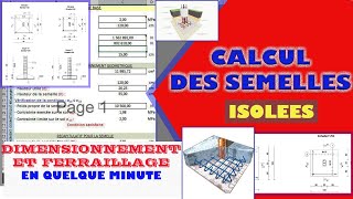 DIMENSIONNEMENT DES SEMELLES ISOLÉES ET SECTIONS DACIERS QUILS FAUT [upl. by Namya]