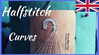 Bobbin Lace Tutorial  Half Stitch Curves [upl. by Devlen]