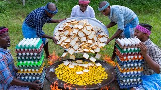 BREAD OMELETTE  Eggs with Bread  Quick Simple Easy Egg Recipe Cooking in Village  Fastest Omelet [upl. by Guillemette]