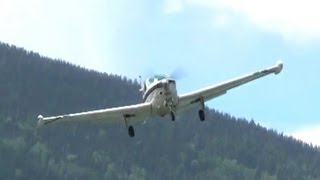 Beechcraft Bonanza approach and landing [upl. by Kcirddehs]