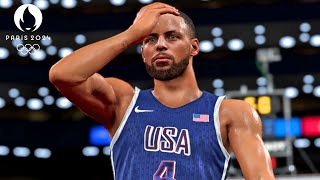 Steph Curry Night Night in Paris 😴  NBA 2K25 Olympics Mode  USA vs France Gold Medal Gameplay [upl. by Ivette]